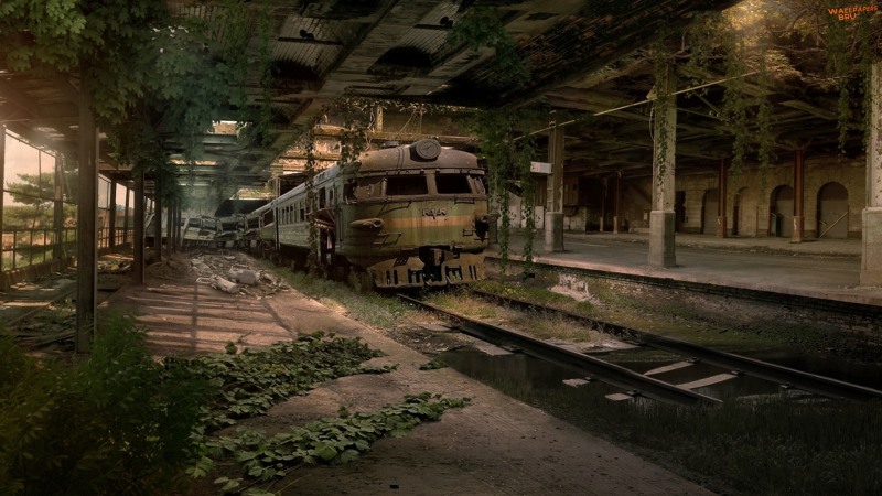 Abandoned train station 1920x1080 HD