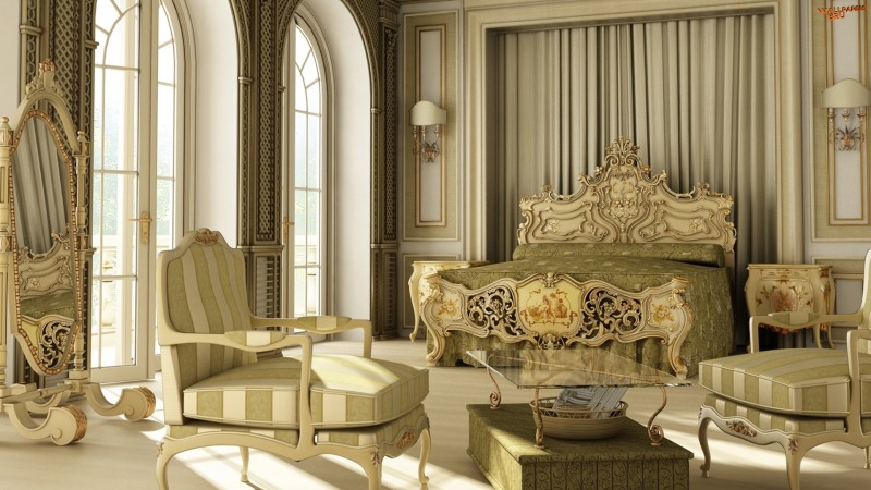 Luxury classic bedroom 1920x1080 HD