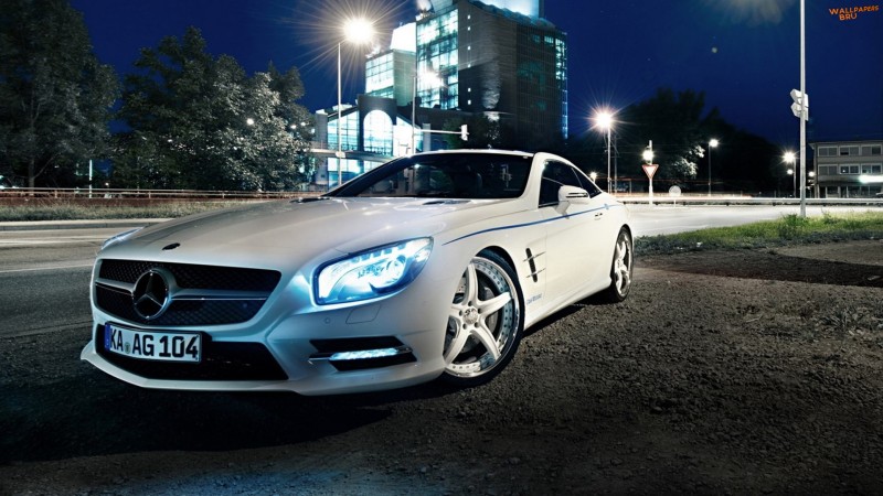 Mercedes benz sl500 night 1920x1080 HD