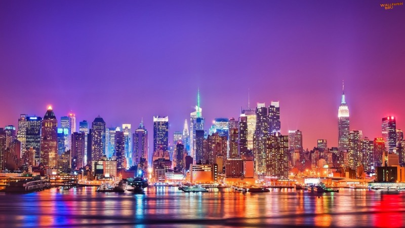 New york city skyline at night 1920x1080 HD