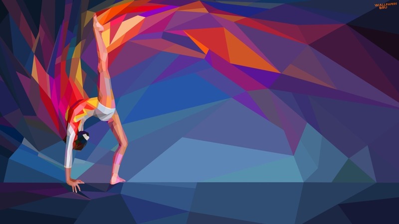 Olympic gymnast on beam 1600x900 HD