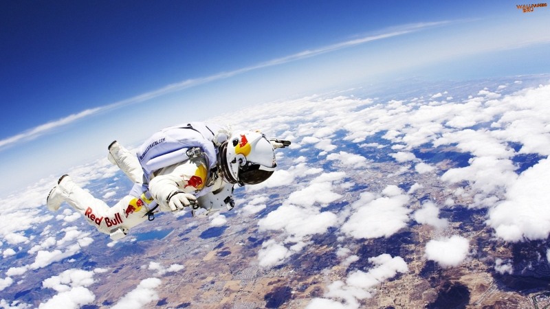 Red bull skydiver 1600x900 HD