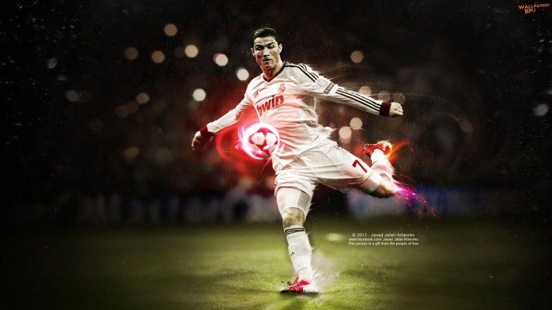 Ronaldo kick 1600x900 HD