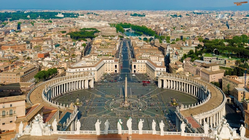 St peters square rome 1600x900 HD