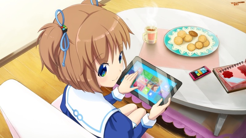 Windows 8 tablet anime 1920x1080 HD