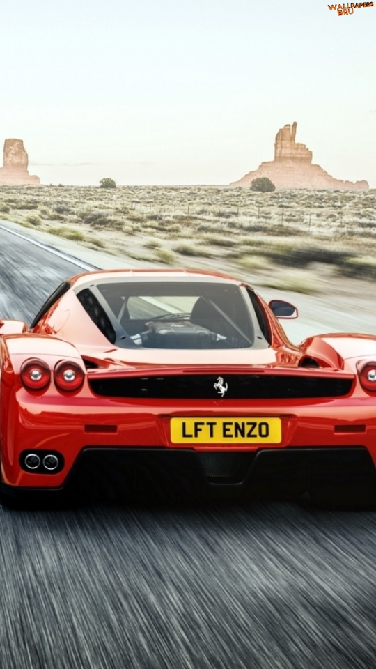 Ferrari f enzo rear view speed road