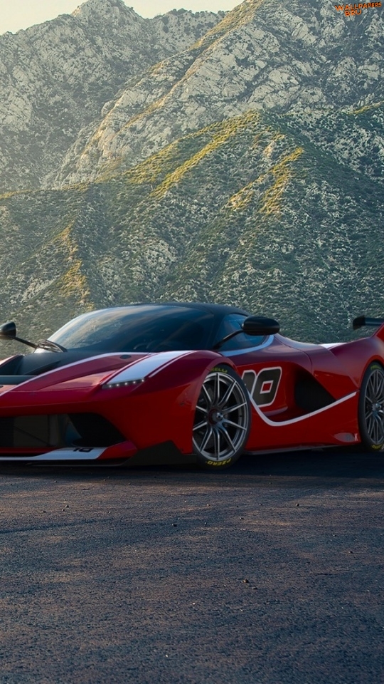 Ferrari supercar sports car red mountains